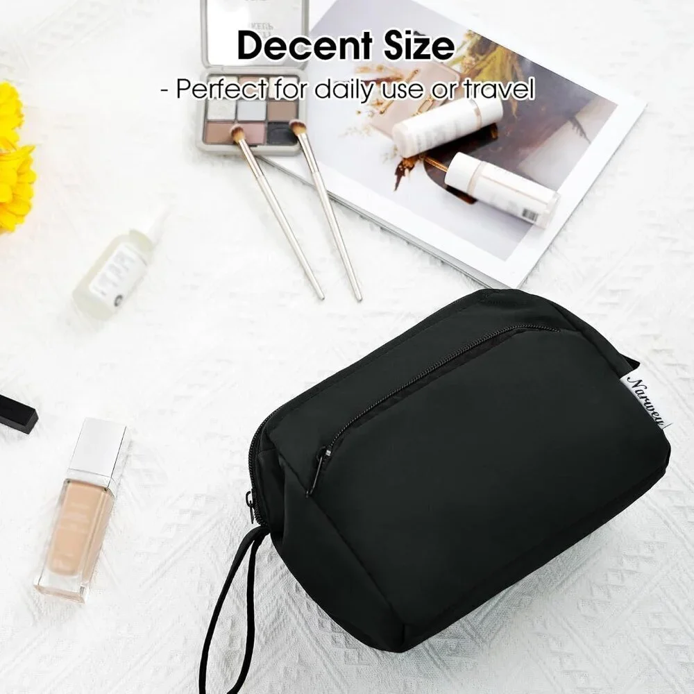 Makeup Bag Women Wide-open Make up Bag Travel Cosmetic Bag Organizer Toiletry Ba